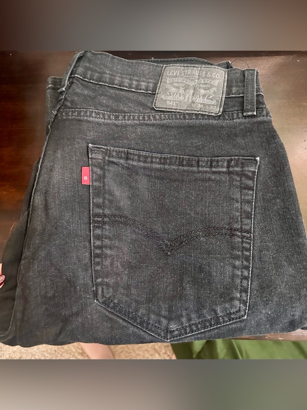 Levi's Men's 541 Black Jeans - Classic Straight Fit